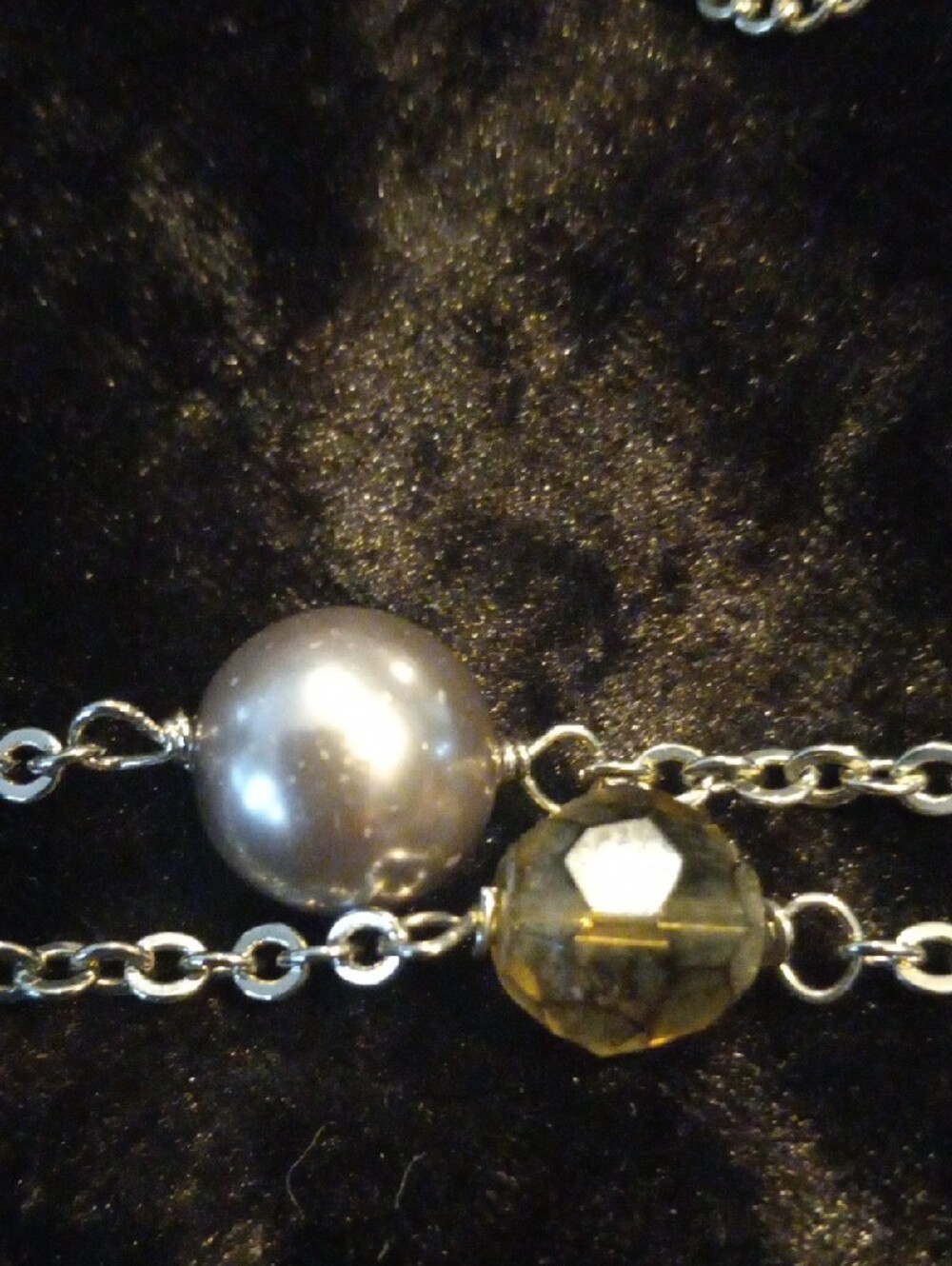 Cookie Lee Silver-Tone Beaded Necklace & Matching Hoop Earrings - Picture 10 of 13